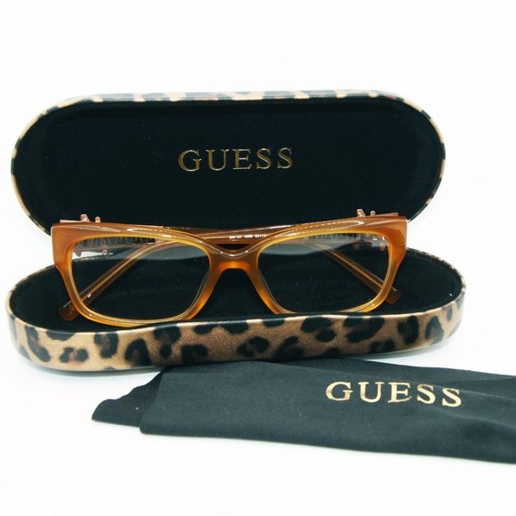 NEW GUESS BY MARCIANO GM137 A15 AMBER CLEAR 52-16-135 EYEGLASSES main image 5